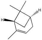 (1R,5S)-2,6,6-Trimethylbicyclo[3.1.1]hepta-2-ene Struktur