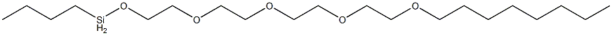 Butyl[2-[2-[2-[2-(octyloxy)ethoxy]ethoxy]ethoxy]ethoxy]silane Struktur