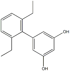 5-(2,6-Diethylphenyl)benzene-1,3-diol Struktur