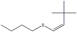 Butyl [(Z)-3,3-dimethyl-1-butenyl] sulfide Struktur