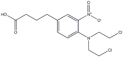 4-[Bis(2-chloroethyl)amino]-3-nitrobenzenebutyric acid Struktur