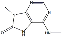 6-Methylamino-9-methyl-7H-purin-8(9H)-one Struktur