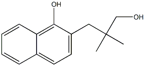 2-(3-Hydroxy-2,2-dimethylpropyl)-1-naphthol Struktur