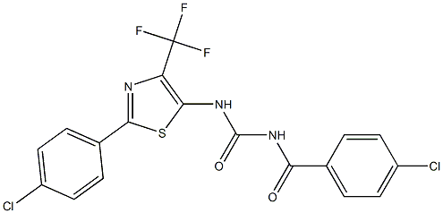 1-[2-(4-Chlorophenyl)-4-(trifluoromethyl)-5-thiazolyl]-3-(4-chlorobenzoyl)urea Struktur