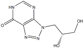 3,6-Dihydro-3-[(R)-2,3-dihydroxypropyl]-7H-1,2,3-triazolo[4,5-d]pyrimidin-7-one Struktur