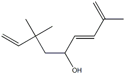 2,7,7-Trimethyl-1,3,8-nonatrien-5-ol Struktur