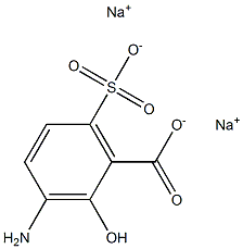 3-Amino-6-sulfosalicylic acid disodium salt Struktur