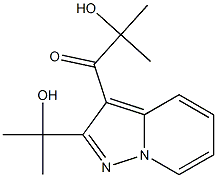 3-(2-Hydroxy-2-methylpropanoyl)-2-(1-hydroxy-1-methylethyl)pyrazolo[1,5-a]pyridine Struktur