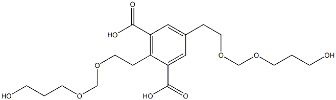 2,5-Bis(8-hydroxy-3,5-dioxaoctan-1-yl)isophthalic acid Struktur