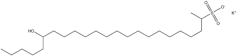 18-Hydroxytricosane-2-sulfonic acid potassium salt Struktur