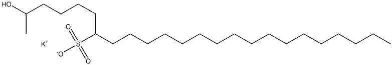 2-Hydroxytetracosane-7-sulfonic acid potassium salt Struktur