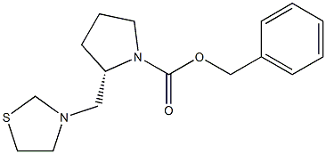 (2S)-2-[(Thiazolidin-3-yl)methyl]pyrrolidine-1-carboxylic acid benzyl ester Struktur