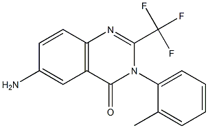 6-Amino-2-(trifluoromethyl)-3-(2-methylphenyl)quinazolin-4(3H)-one Struktur