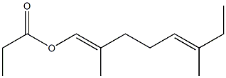 Propionic acid 2,6-dimethyl-1,5-octadienyl ester Struktur