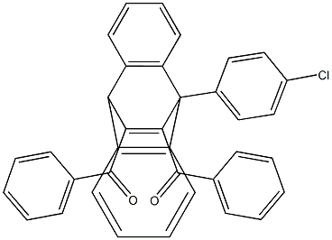 11,12-Dibenzoyl-9,10-dihydro-9-(4-chlorophenyl)-9,10-ethenoanthracene Struktur