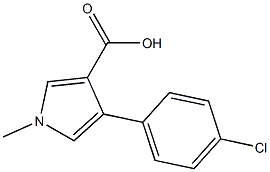 1-Methyl-4-(4-chlorophenyl)-1H-pyrrole-3-carboxylic acid Struktur