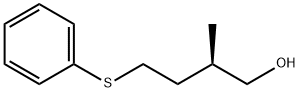 [R,(+)]-2-Methyl-4-(phenylthio)-1-butanol Struktur