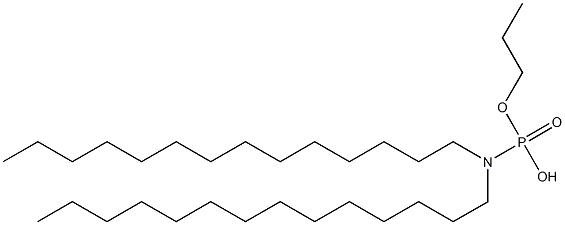 N,N-Ditetradecylamidophosphoric acid hydrogen propyl ester Struktur