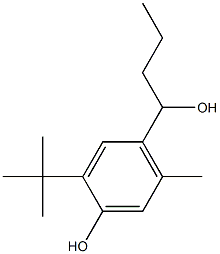 2-tert-Butyl-4-(1-hydroxybutyl)-5-methylphenol Struktur