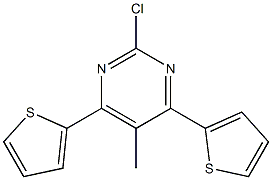 2-Chloro-4-(2-thienyl)-6-(2-thienyl)-5-methylpyrimidine Struktur