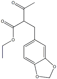 3-(1,3-Benzodioxol-5-yl)-2-acetylpropionic acid ethyl ester Struktur