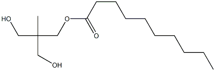 Decanoic acid 3-hydroxy-2-(hydroxymethyl)-2-methylpropyl ester Struktur