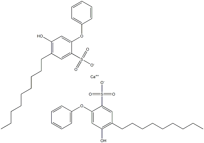 Bis(5-hydroxy-4-nonyl[oxybisbenzene]-2-sulfonic acid)calcium salt Struktur