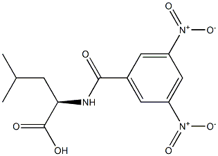 (2R)-2-[(3,5-Dinitrobenzoyl)amino]-4-methylpentanoic acid Struktur