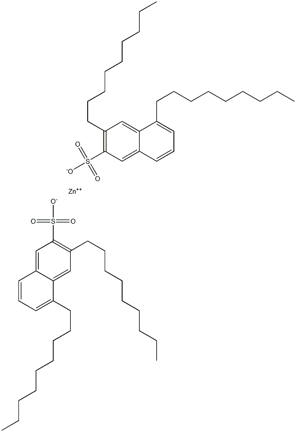 Bis(3,5-dinonyl-2-naphthalenesulfonic acid)zinc salt Struktur