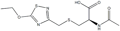 N-Acetyl-S-(5-ethoxy-1,2,4-thiadiazol-3-ylmethyl)-L-cysteine Struktur