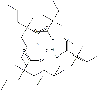 Cerium(IV)bis(2-ethyl-2-methylheptanoate)bis(2-methyl-2-propylhexanoate) Struktur