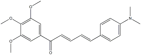 5-(4-Dimethylaminophenyl)-1-(3,4,5-trimethoxyphenyl)-2,4-pentadien-1-one Struktur