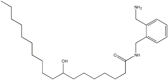 8-Hydroxy-N-(2-aminomethylbenzyl)stearamide Struktur