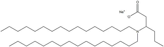 3-(Dihexadecylamino)hexanoic acid sodium salt Struktur