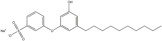 3'-Hydroxy-5'-decyl[oxybisbenzene]-3-sulfonic acid sodium salt Struktur