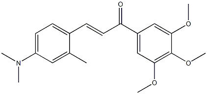 4-Dimethylamino-2-methyl-3',4',5'-trimethoxy-trans-chalcone Struktur