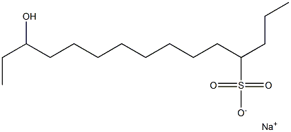 13-Hydroxypentadecane-4-sulfonic acid sodium salt Struktur