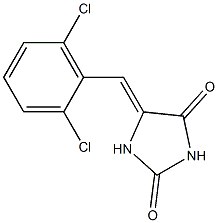 5-[2,6-Dichlorobenzylidene]imidazolidine-2,4-dione Struktur