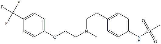 N-[4-[2-[N-Methyl-2-(4-trifluoromethylphenoxy)ethylamino]ethyl]phenyl]methanesulfonamide Struktur