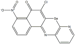 6-Chloro-4-nitro-7-selena-8,12-diazabenz[a]anthracen-5(7H)-one Struktur