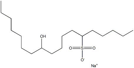 11-Hydroxyoctadecane-6-sulfonic acid sodium salt Struktur