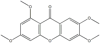 2,3,6,8-Tetramethoxy-9H-xanthen-9-one Struktur