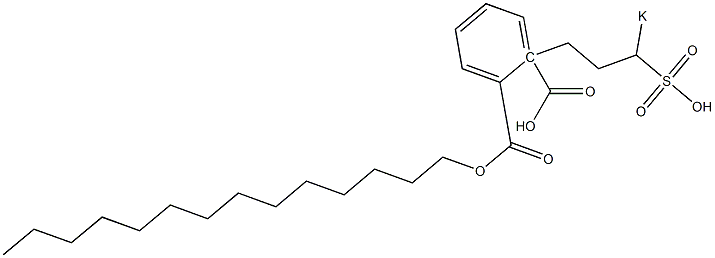 Phthalic acid 1-tetradecyl 2-(3-potassiosulfopropyl) ester Struktur