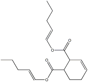 3-Cyclohexene-1,2-dicarboxylic acid bis(1-pentenyl) ester Struktur