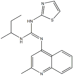 1-sec-Butyl-2-(2-methyl-4-quinolyl)-3-(thiazol-2-yl)guanidine Struktur