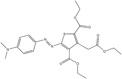 5-[[4-(Dimethylamino)phenyl]azo]-2,4-bis(ethoxycarbonyl)-3-thiopheneacetic acid ethyl ester Struktur