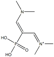 (2E)-2-Phosphono-3-(dimethylamino)-N,N-dimethyl-2-propen-1-iminium Struktur