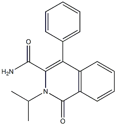 1-Oxo-2-isopropyl-4-(phenyl)-1,2-dihydroisoquinoline-3-carboxamide Struktur