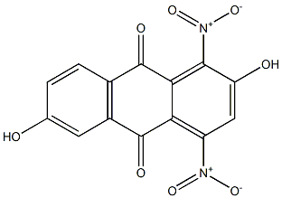 2,6-Dihydroxy-1,4-dinitroanthraquinone Struktur