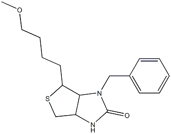 1-Benzyl-6-(4-methoxybutyl)hexahydro-1H-thieno[3,4-d]imidazol-2-one Struktur